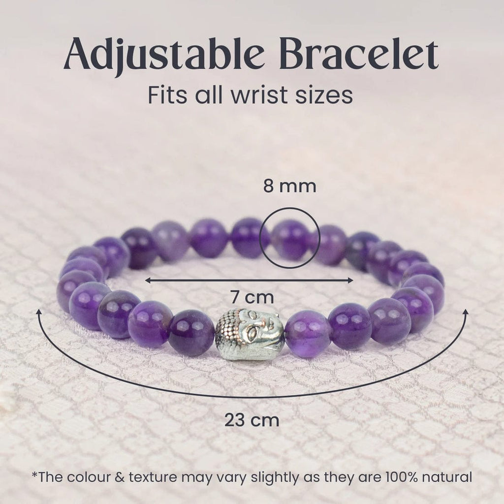 Amethyst Bracelet for Meditation, Stress Relief & Healing