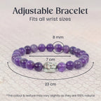 Amethyst Bracelet for Meditation, Stress Relief & Healing