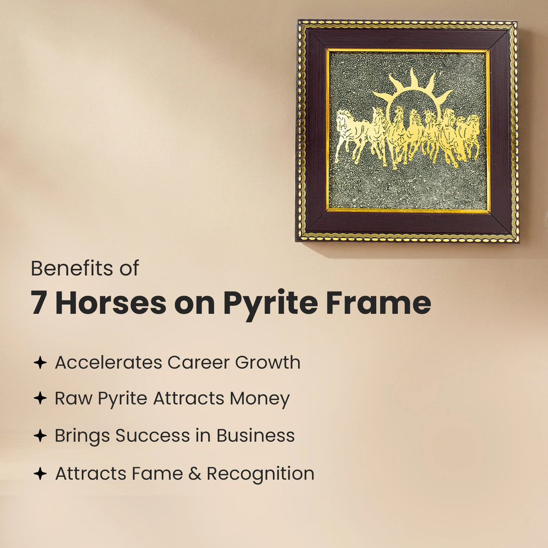 Seven Horses Pyrite frame