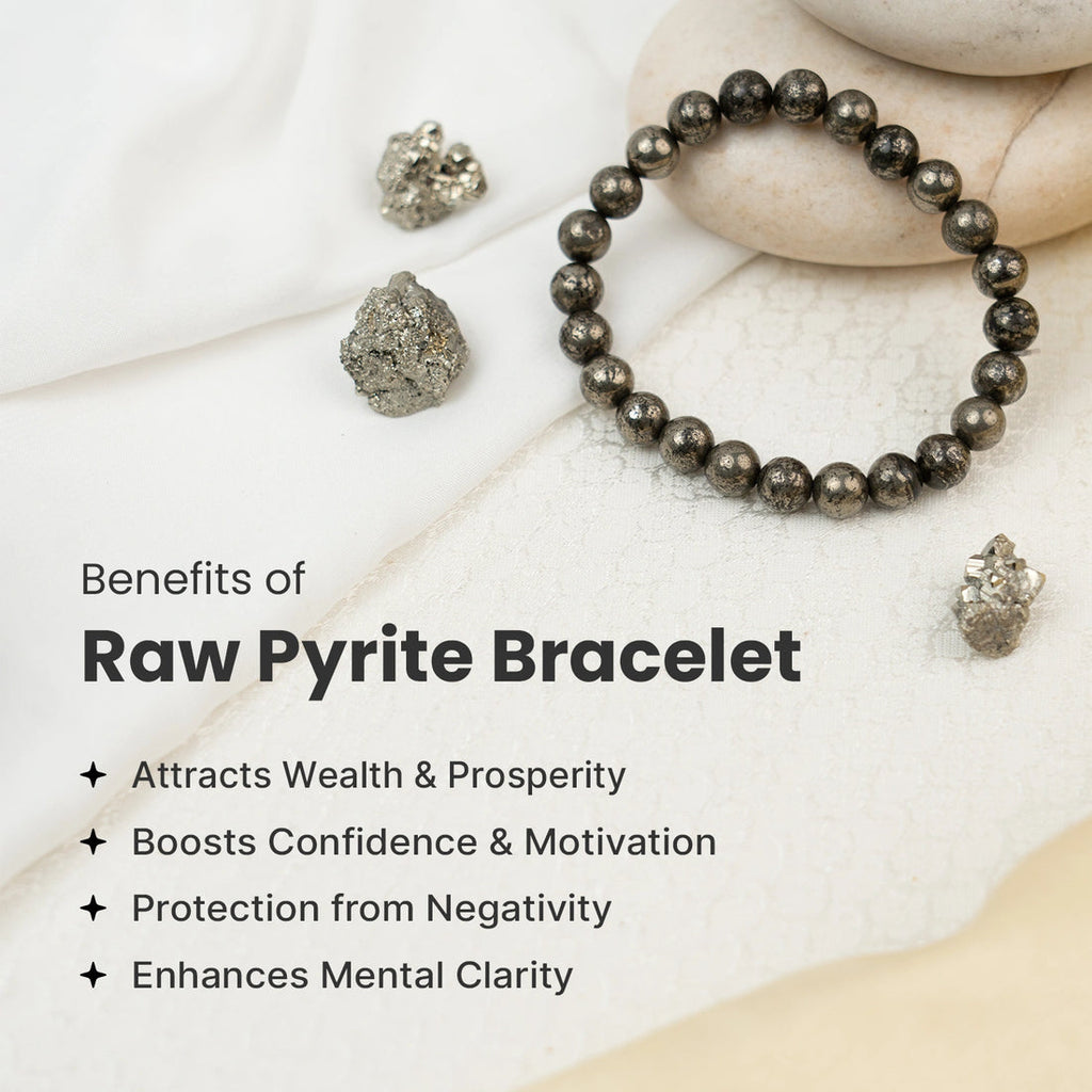 Raw Pyrite Money Magnet Bracelet