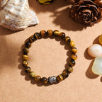 Tiger Eye Bracelet with Budha Charm - Confidence Booster