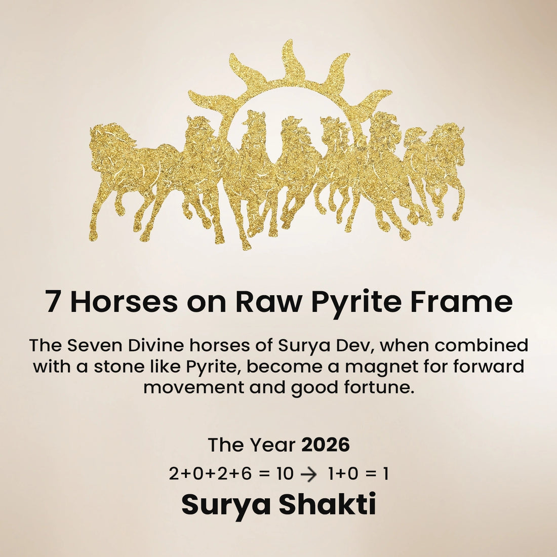 Seven Horses Pyrite frame