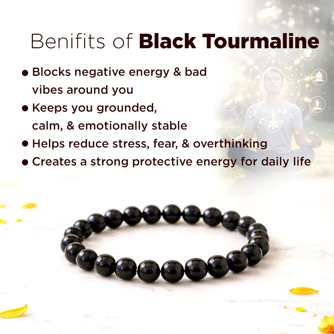Black Tourmaline Bracelet - Negativity Protection