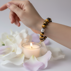 Tiger Eye Bracelet with Budha Charm - Confidence Booster