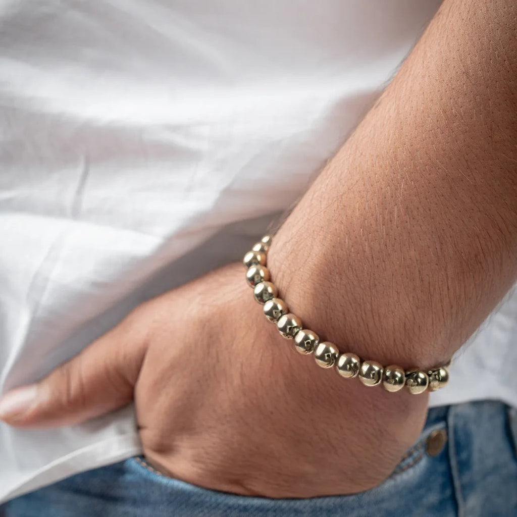 Raw Pyrite Money Magnet Bracelet