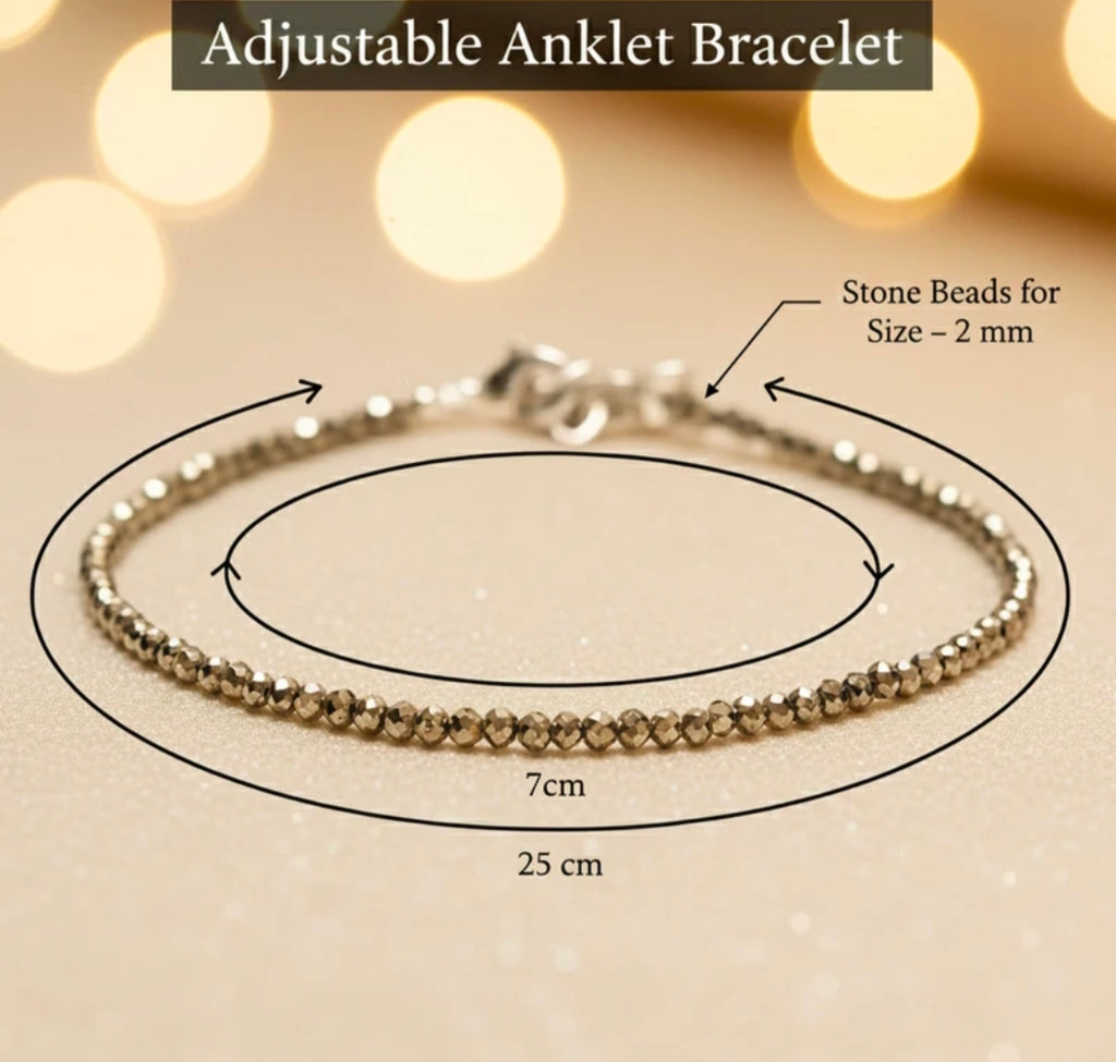 Raw Pyrite Anklet Payal - Attract Money