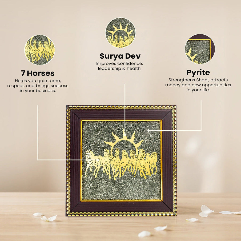 Seven Horses Pyrite frame