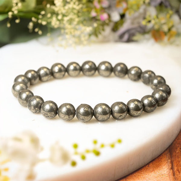 Raw Pyrite Money Magnet Bracelet